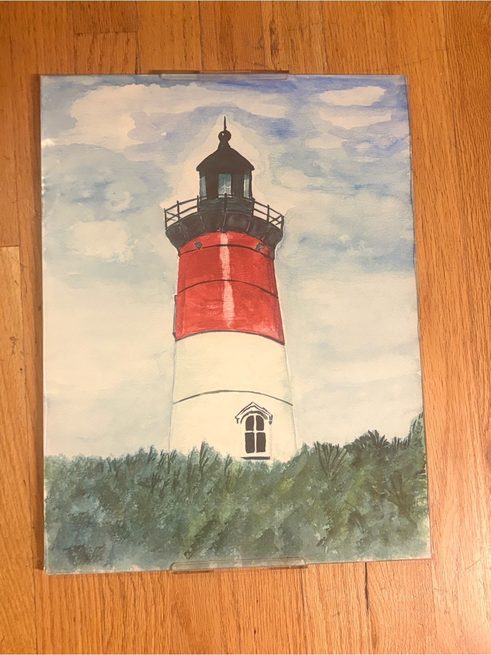 vintage painting of a lighthouse